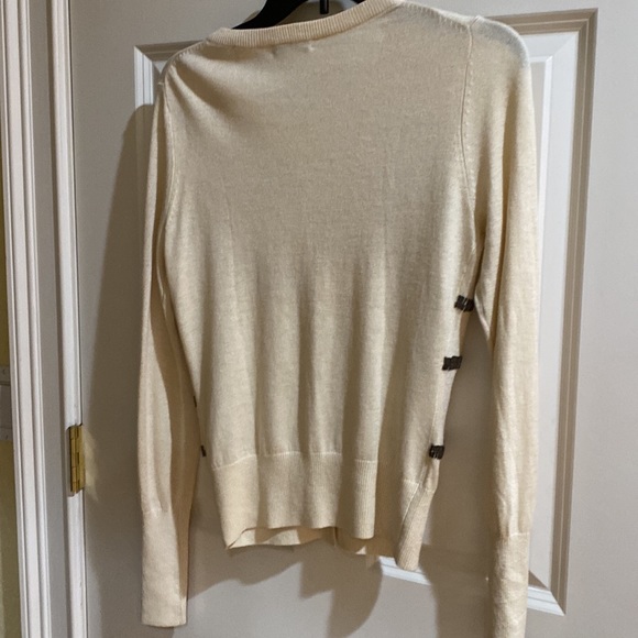 Moda international cardigan with beaded patten 95% silk and 5% cashmere. Small - Picture 5 of 9